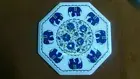 16'' Marble Table Top Octagon Dining Cofee Center Corner Side Inlay Malachite w7