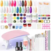 COSCELIA Acrylic Nail Art Kit Acrylic Nail Powder Monomer Set with UV Nail Lamp