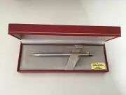 Vintage NEW!! Sheaffer White Dot Mechanical Chrome Gold " Targa ?" Pencil In Box