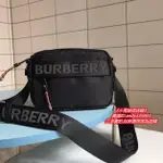 免運 BURBERRY 博柏利 黑色尼龍 拉鍊 相機包 肩背包 斜背包 8025669 男款 現貨