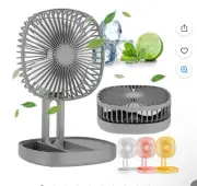 Portable Desk Fan Foldable Fan Adjustable Height Travel Fan Battery Operated