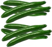 Anneome 8pcs Cucumber Model Simulation Vegetable Model Cucumber Props Green Toys Christmas Decorations Artificial Green Cucumber Pre School Pretend Foam Fake Vegetables
