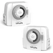 Indoor Mechanical Light Timer, 2 Prong Plug in Outlet Timer, 2 Polarized Outl...