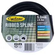 Cyclone Tufflite Insect Fly Screening Ribbed Spline 5mm x 6.5m