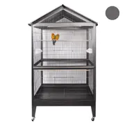 Avi One Patio Aviary Cage Silver Black- Grey/Black