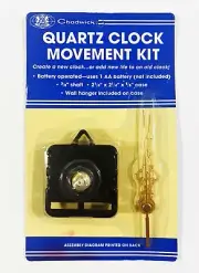 Chadwick Quartz Clock Movement Kit-Create a New Clock or Add Life to Old.