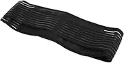 MOLUCKFU Elastic Back Waist Belt Double Pull Strap Magnetic Therapy Back Heating Belt Size L