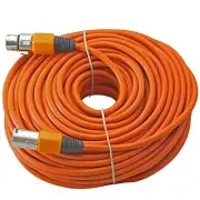 100 ft foot XLR 3pin Male to Female ORANGE mic microphone extension cable cord