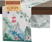 Maison d' Hermine Table Runner 100% Cotton Decorative Runner Table Runners, Dining, Kitchen, Parties & Camping, - Spring/Summer 14.50"x72" Tropiques (Double Layer)