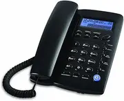 [ORNIN] Y043 Corded Telephone with Speaker Display Basic Calculater and Caller ID Black
