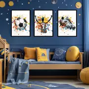[Namly Design] Personalised Poster - Football Art / Set of 3