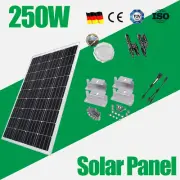250W 12V Solar Panel Kit Caravan Home Off Gird Battery Charging Power 250 Watt