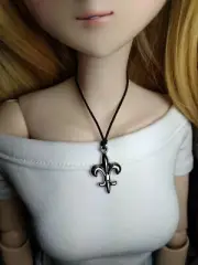 1/3 Scale Smart Doll Sized fluer de lis Pendant Necklace
