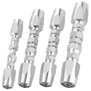 4PCS Hydraulic Fittings, Reusable Hydraulic Hose Repair Fittings Kit, 1/2Inch 3/8Inch 1/4Inch As Shown