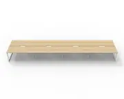 RAPIDLINE DELUXE LOOP LEG WORKSTATION Double Sided No Screen 8 Person W7200 x D1530 x H730mm Natural Oak/White