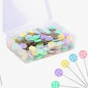 ColorPop Sewing Pins: 200 PCS Flat Head, Assorted Colors for Fabric & Quilting,
