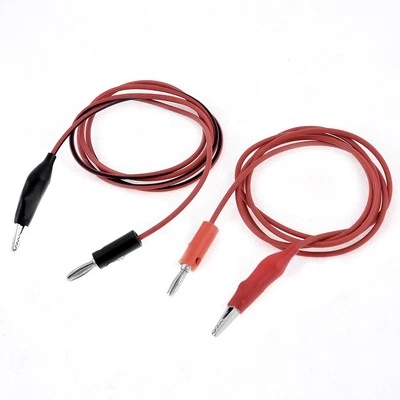 Plastic Insulation Cover Dual Side Tester Alligator Clip Cable 36.2" Long Pair