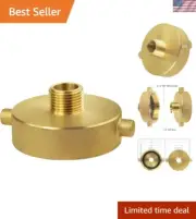 Fire Hydrant Hose Adapter 2-1/2" NST/NH Female x 3/4" GHT Male, Brass Fire Hy...