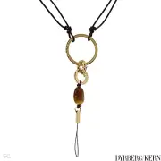 DYRBERG/KERN of DENMARK! CELESSE Collection Gold Plated Base Metal & Leather