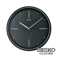 在飛比找momo購物網優惠-【SEIKO 精工】條紋 刻度 滑動式秒針 靜音掛鐘時鐘 Q