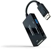 DISPLAYPORT to HDMI/DVI/VGA Converter 20cm Black