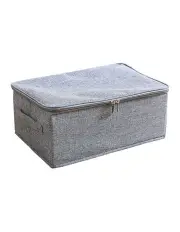 [SOGA] Small Portable Double Zipper Storage Box in Grey