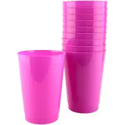Fuchsia Pink Plastic Reusable Cups 380ml (Pack of 10)