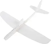 KICHOUSE Airplane Flying Toys White Blank Foam Airplane White Paintable DIY Plane Outdoor Flying Toy
