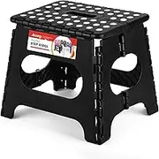 Acko 11 Inches Folding Step Stool For Kids Adults Kitchen Garden Bathroom Stepping Stool Black