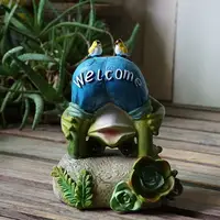 在飛比找樂天市場購物網優惠-花園陽臺太陽能燈青蛙貓頭鷹擺件花園庭院裝飾