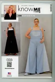 KNOW ME SEW PATTERN # R12045 SIZE K5 (8-16) MISSES OVERALLS