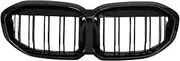 Front grille, Car Front Kidney Grills Grille Black Gloss Compatible For BMW 1 Series F40 Tuning 118i 120i 128ti 130i M135i XDrive 2019 2020 2021 2022(GBlack Dual Slat)