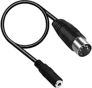 tunghey 3.5mm(1/8in) TRS Stereo Female to 5-Pin Din Male Professional Premium Audio Adapter for Stereo Systems (0.5M)