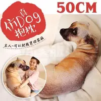 在飛比找Yahoo!奇摩拍賣優惠-抱枕 仿真抱枕 造型抱枕 厭世狗 50cm 仿真狗抱枕 厭世