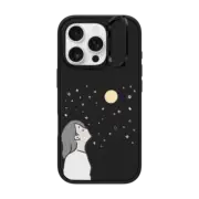 iPhone 16 Pro Impact Ring Stand Case MagSafe Compatible The Same Moon by ReenP