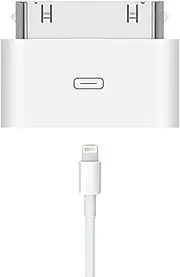 30-Pin to 8-Pin Adapter – Lightning to 30-Pin Charger & Sync Converter for Docking Stations, Compatible with iPhone 4/4S, iPad 2/3, iPod Touch