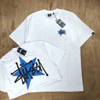 在飛比找蝦皮購物優惠-Stussy Basic Star Logo 白色大廓形 T