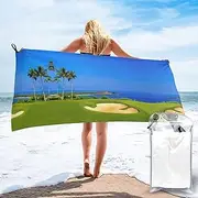 EdWal Golf Course print Quick Dry Bath Towel, Soft Towels for Sports Travel,Lightweight Fast Drying Bath Towels