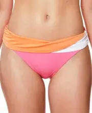 MSRP $55 Sanctuary Womens Colorblocked Hipster Swim Brief White Size Large