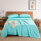 100% Egyptian Cotton 1200 Thread Count Sheets Set,California King Size Bed Sheet
