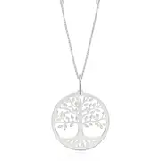 Sterling Silver Tree of Life Disc Pendant