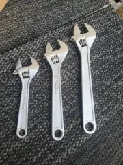 3 Pc. Adjustable Wrench Set 6", 8" & 10" Maintenance Warehouse 271651 Qty-1 Set