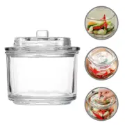 Pickle Jar Storage Canisters Clear Container Vegetable Fermenting