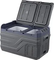 25L Car Refrigerator, Dual Zone Portable Freezer, 12V DC & 220V AC Compressor, -4℉-68℉ Adjustable Range, Fridge for Outdoor, Camping, RV