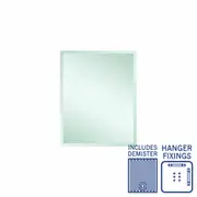 Thermogroup Montana Rectangle 25mm Bevel Edge Mirror - 600x750mm with Hangers and Demister MS6075HND