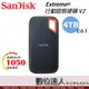 SanDisk Extreme SSD行動固態硬碟 V2【E61 4TB】1050MB/s2 讀取 SDSSDE61-4T00-G25