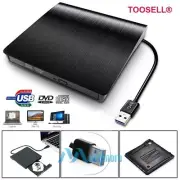 Slim External CD DVD Drive USB 3.0 Writer Burner Player For Laptop PC Macbook