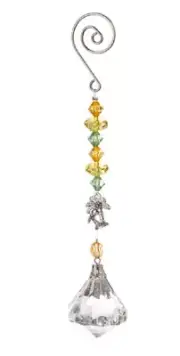 Ganz Crystal Expressions Beaded Acrylic Crystal Drop w/PALM TREE 6 1/2" Long