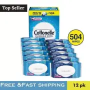Cottonelle Fresh Care Flushable Wet Wipes, 12 Flip Top Packs 42 wipes/504 ct
