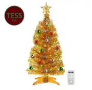 Remote Control & 12 Modes ] SURCVIO 3 Ft Christmas Tree with Timer 50 Four Color